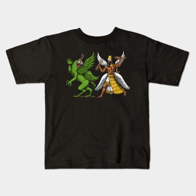 Tiamat & Marduk Kids T-Shirt by underheaven